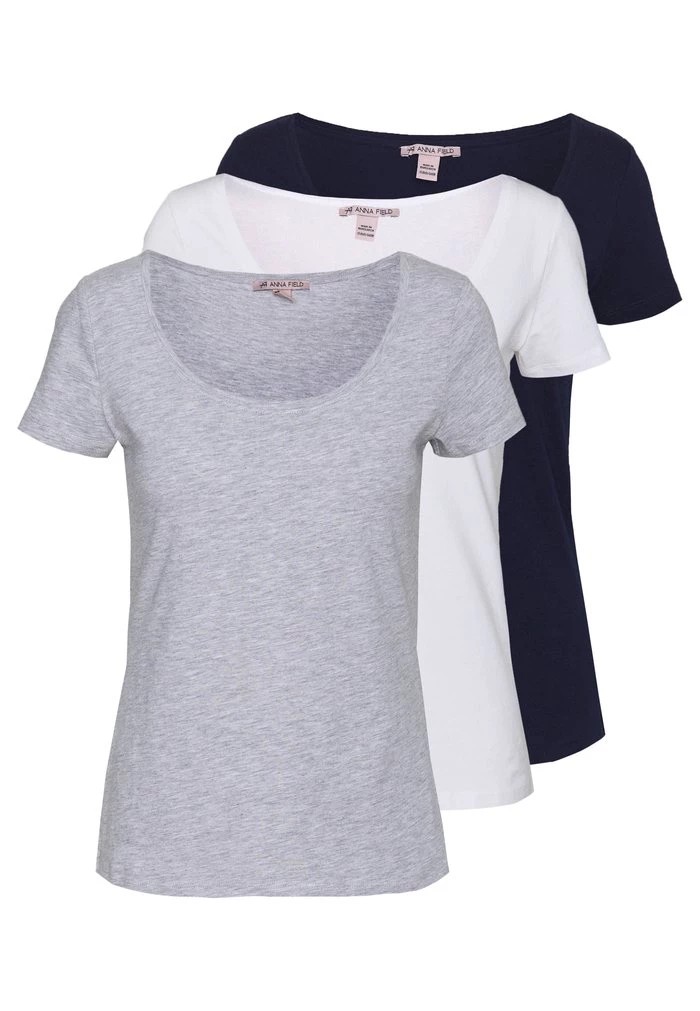 T-Shirt ANNA FIELD Anna Field 3 Pack Blanche Femme | WPE-7203377